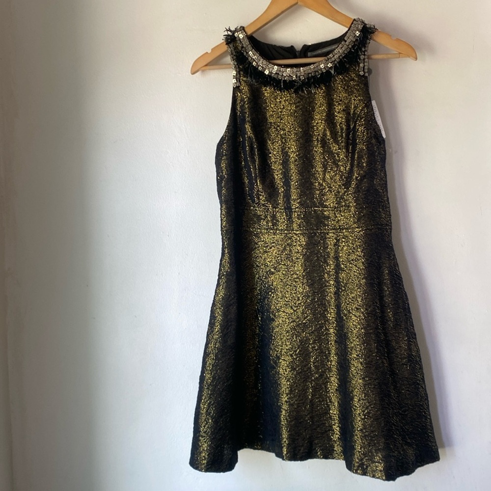 NWT Twelfth Street by Cinthia Vincent 6 Metallic Threads Dress